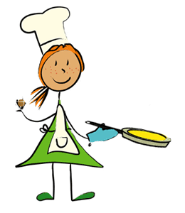 Gif animé Chandeleur crêpes fille